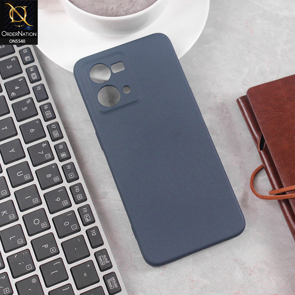Oppo Reno 7 4G Cover - Blue - New Premium High Quality Matte Sillica Gel Soft Case