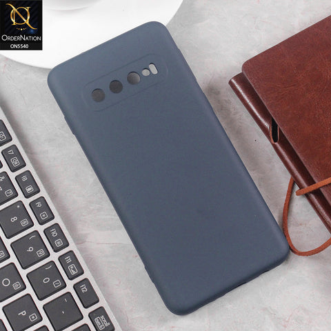 Samsung Galaxy S10 Cover - Blue - New Premium High Quality Matte Sillica Gel Soft Case