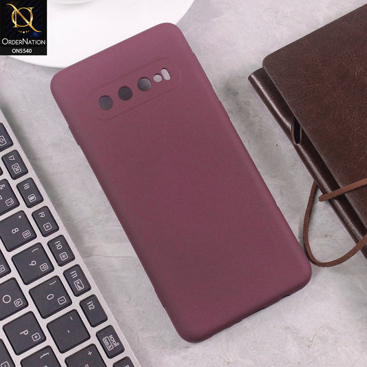 Samsung Galaxy S10 Cover - Maroon -  New Premium High Quality Matte Sillica Gel Soft Case