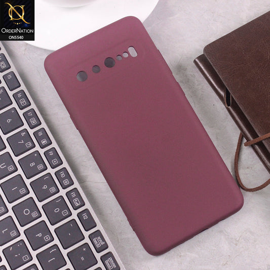 Samsung Galaxy S10 5G  Cover - Maroon -  New Premium High Quality Matte Sillica Gel Soft Case
