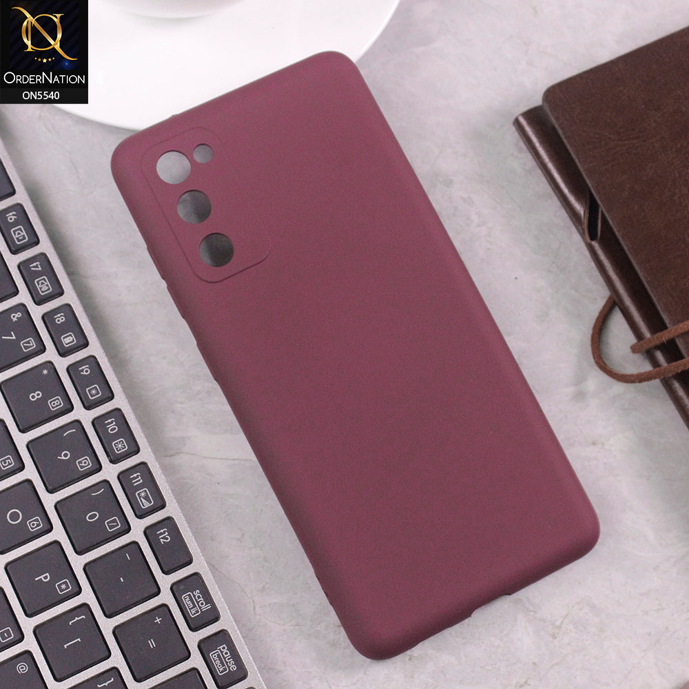 Samsung Galaxy S20 FE Cover - Maroon -  New Premium High Quality Matte Sillica Gel Soft Case