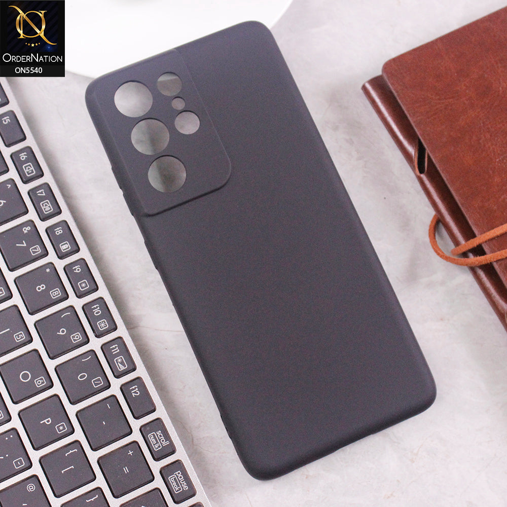 Samsung Galaxy S21 Ultra 5G Cover - Black - New Premium High Quality Matte Sillica Gel Soft Case