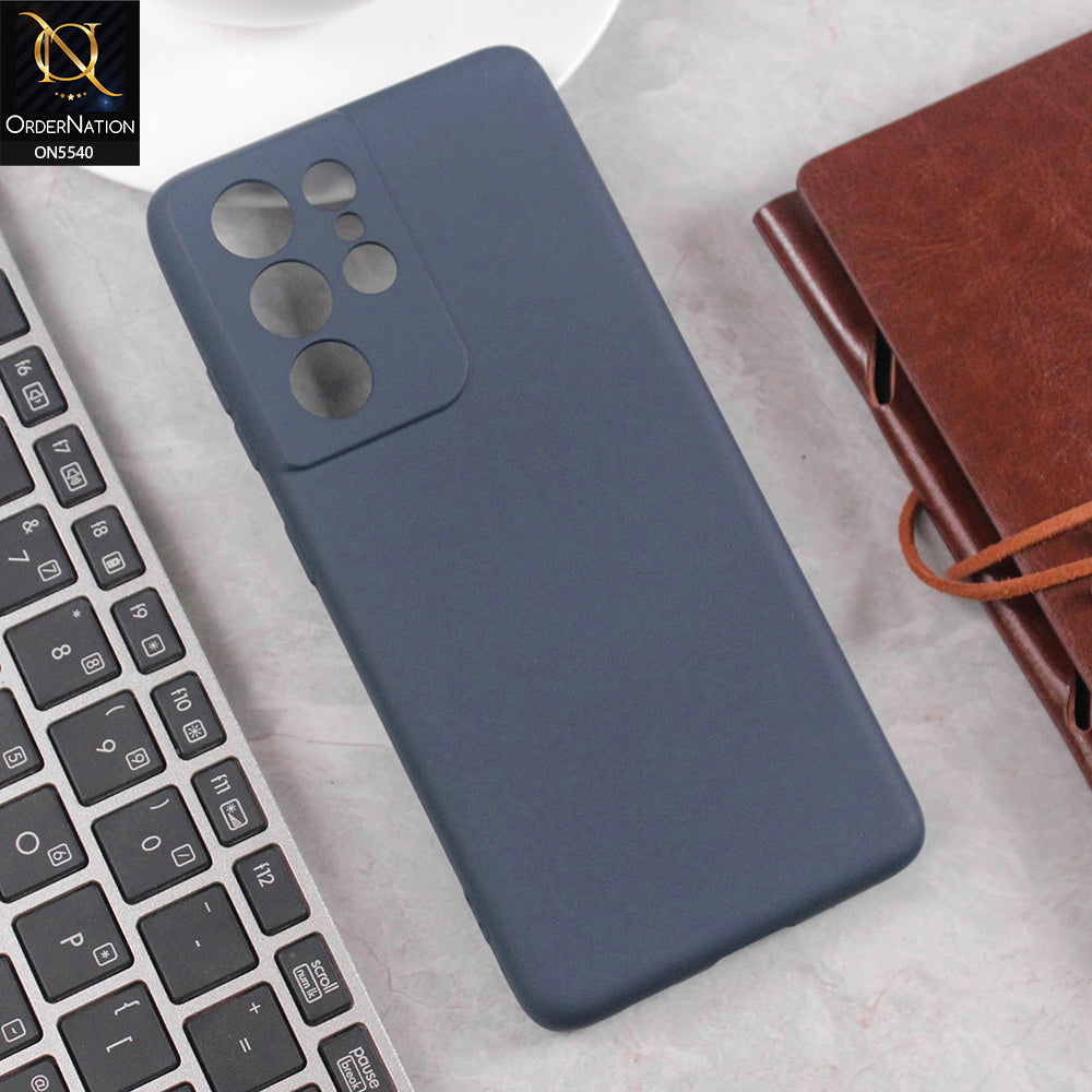 Samsung Galaxy S21 Ultra 5G Cover - Blue - New Premium High Quality Matte Sillica Gel Soft Case