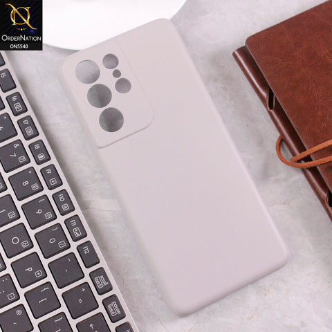 Samsung Galaxy S21 Ultra 5G Cover - Gray -  New Premium High Quality Matte Sillica Gel Soft Case
