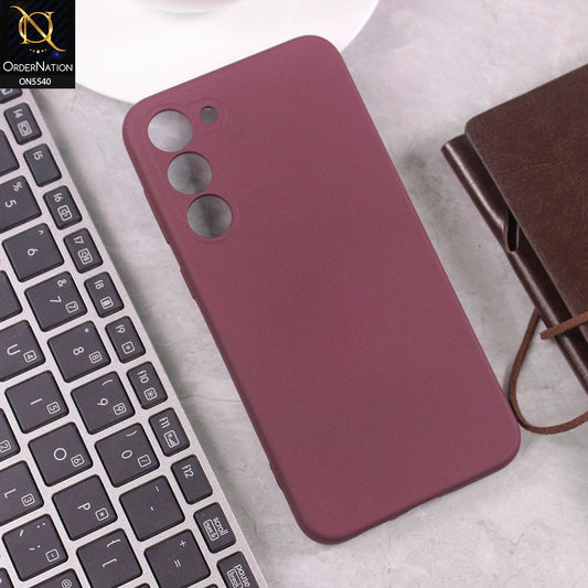 Samsung Galaxy S23 Plus 5G Cover - Maroon -  New Premium High Quality Matte Sillica Gel Soft Case