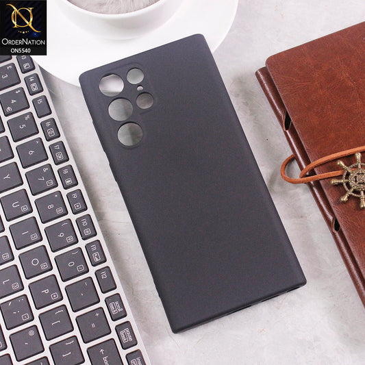 Samsung Galaxy S23 Ultra Cover - Black - New Premium High Quality Matte Sillica Gel Soft Case