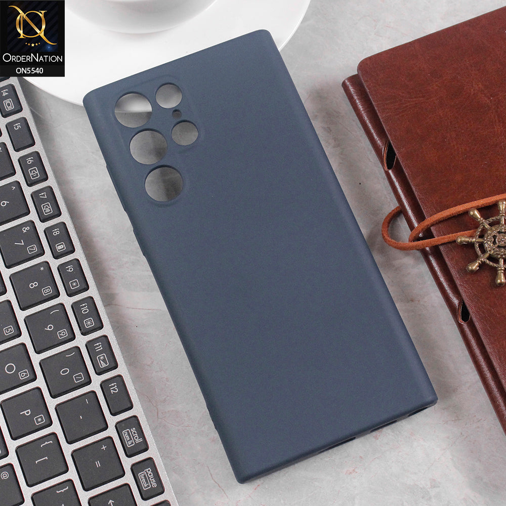 Samsung Galaxy S23 Ultra Cover - Blue - New Premium High Quality Matte Sillica Gel Soft Case