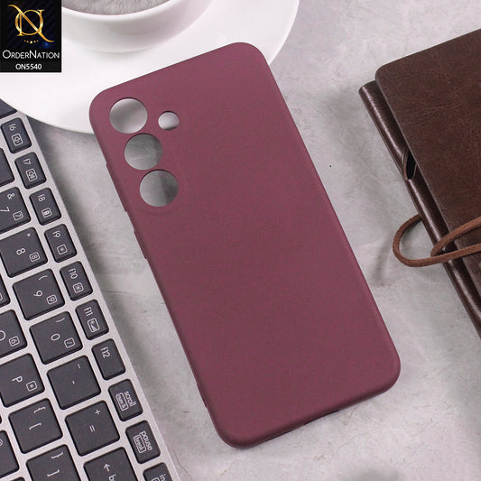 Samsung Galaxy S24 FE Cover - Maroon -  New Premium High Quality Matte Sillica Gel Soft Case
