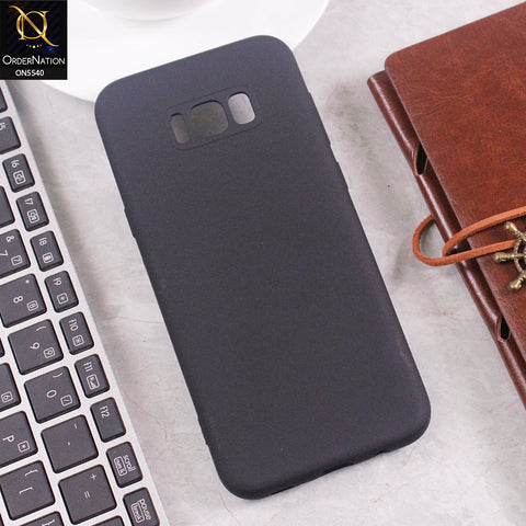 Samsung Galaxy S8Plus Cover - Black - New Premium High Quality Matte Sillica Gel Soft Case