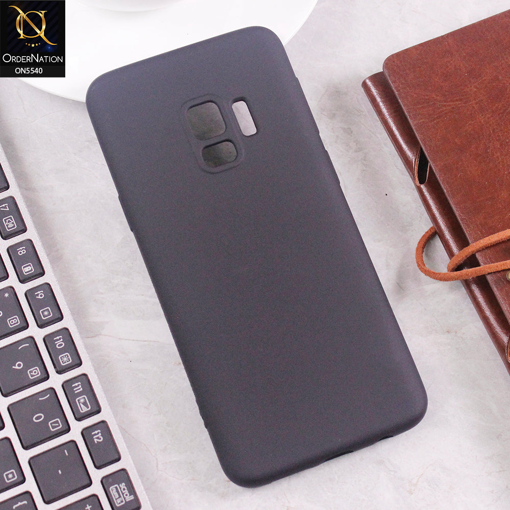 Samsung Galaxy S9 Cover - Black - New Premium High Quality Matte Sillica Gel Soft Case