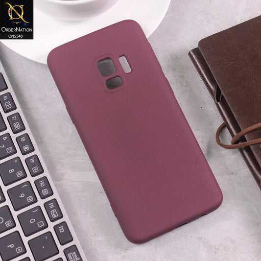 Samsung Galaxy S9 Cover - Maroon -  New Premium High Quality Matte Sillica Gel Soft Case
