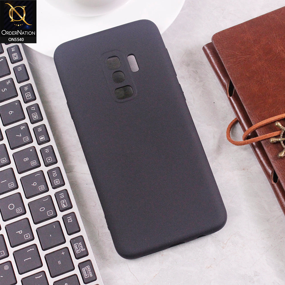 Samsung Galaxy S9 Plus Cover - Black - New Premium High Quality Matte Sillica Gel Soft Case