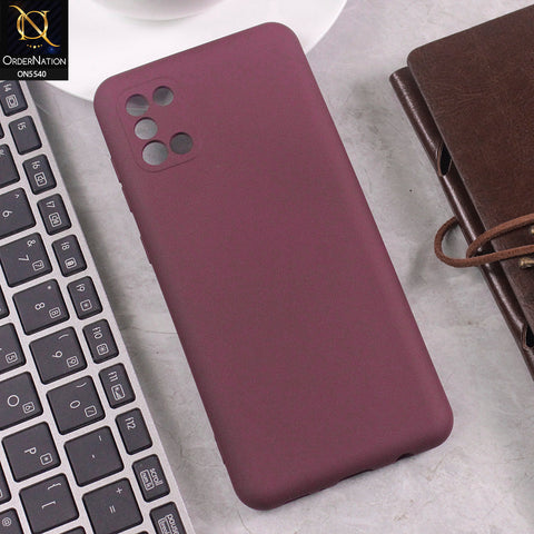Samsung Galaxy A31 Cover - Maroon -  New Premium High Quality Matte Sillica Gel Soft Case