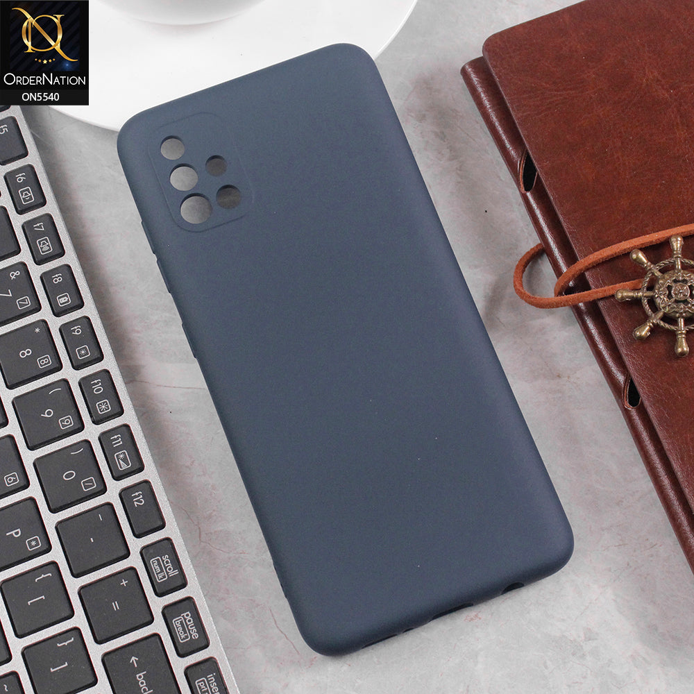 Samsung Galaxy A51 Cover - Blue - New Premium High Quality Matte Sillica Gel Soft Case