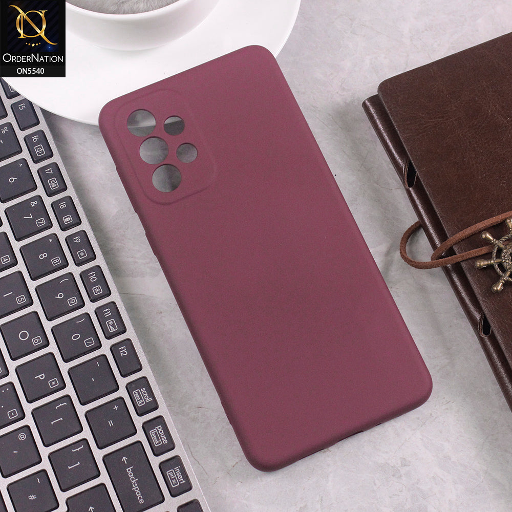Samsung Galaxy A52 Cover - Maroon -  New Premium High Quality Matte Sillica Gel Soft Case