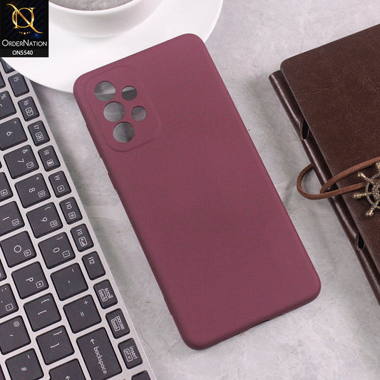 Samsung Galaxy A72 Cover - Maroon -  New Premium High Quality Matte Sillica Gel Soft Case