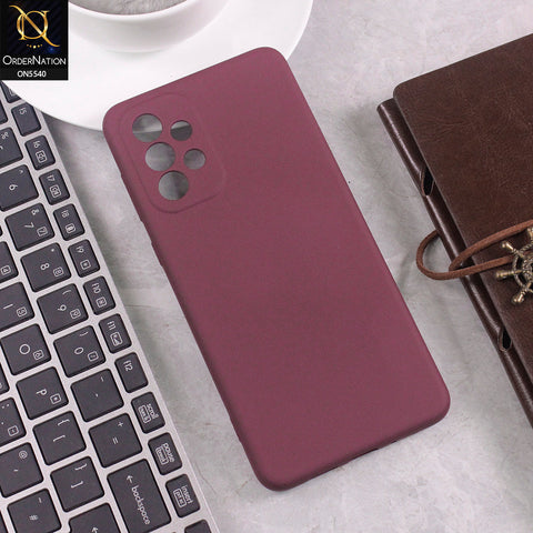Samsung Galaxy A72 Cover - Maroon -  New Premium High Quality Matte Sillica Gel Soft Case