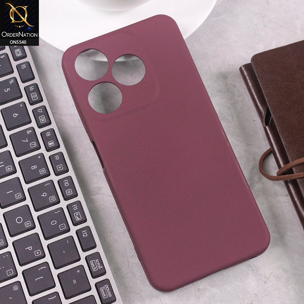 Tecno Spark 10C Cover - Maroon -  New Premium High Quality Matte Sillica Gel Soft Case