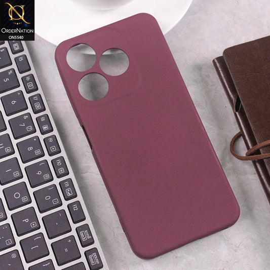 Tecno Spark 10C Cover - Maroon -  New Premium High Quality Matte Sillica Gel Soft Case