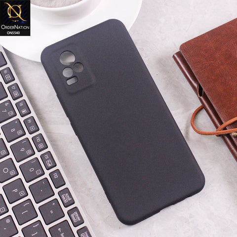 Vivo V21e Cover - Black - New Premium High Quality Matte Sillica Gel Soft Case