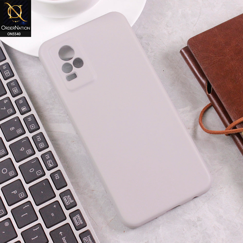 Vivo V21e Cover - Gray -  New Premium High Quality Matte Sillica Gel Soft Case