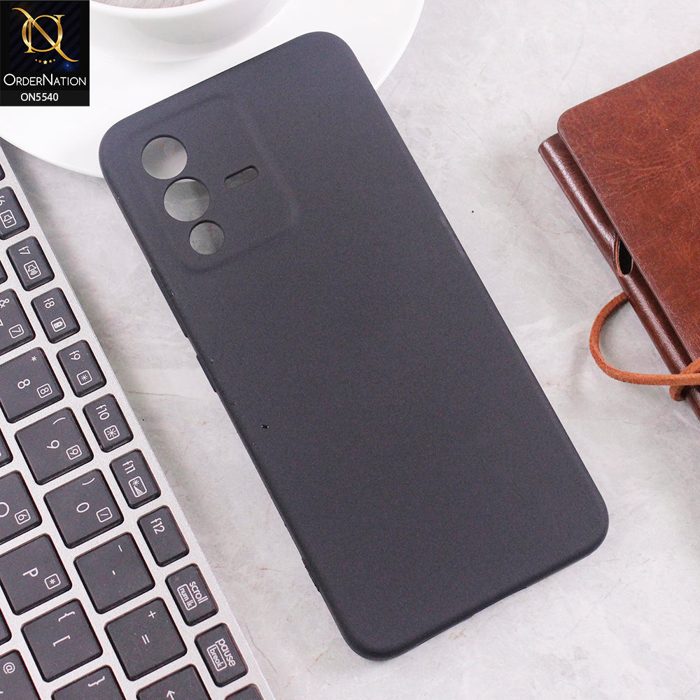 Vivo V23 5G Cover - Black - New Premium High Quality Matte Sillica Gel Soft Case