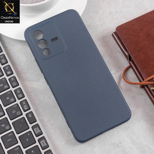 Vivo V23 5G Cover - Blue - New Premium High Quality Matte Sillica Gel Soft Case