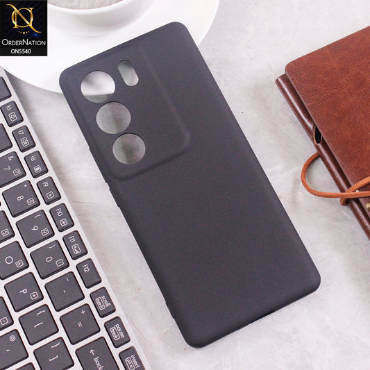 Vivo V29 Cover - Black - New Premium High Quality Matte Sillica Gel Soft Case