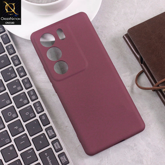 Vivo V29 Cover - Maroon -  New Premium High Quality Matte Sillica Gel Soft Case