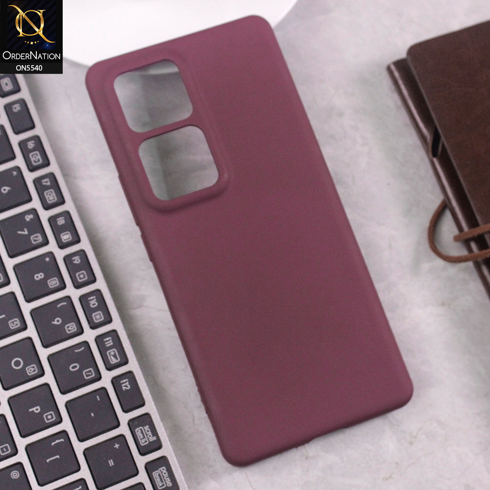 Vivo S18 Cover - Maroon -  New Premium High Quality Matte Sillica Gel Soft Case