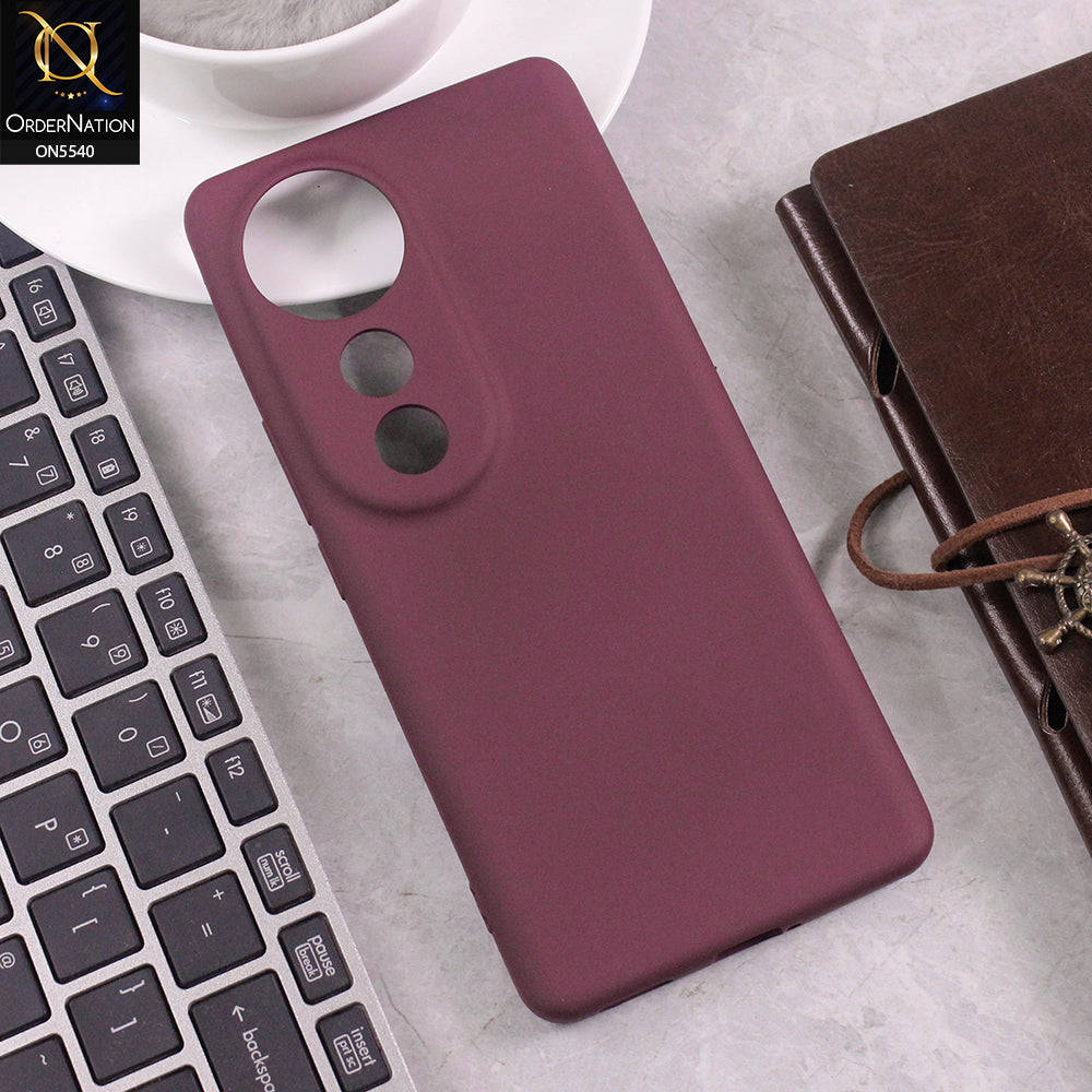 Vivo S19 Cover - Maroon -  New Premium High Quality Matte Sillica Gel Soft Case