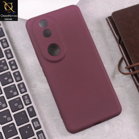 Vivo V50 Cover - Maroon -  New Premium High Quality Matte Sillica Gel Soft Case