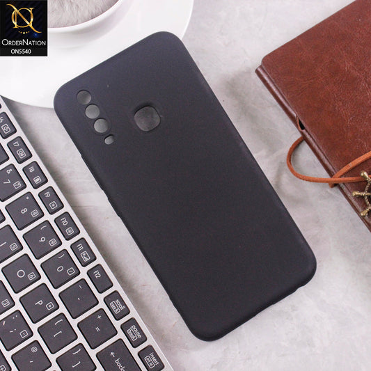 Vivo Y12 Cover - Black - New Premium High Quality Matte Sillica Gel Soft Case