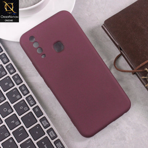 Vivo Y12 Cover - Maroon -  New Premium High Quality Matte Sillica Gel Soft Case