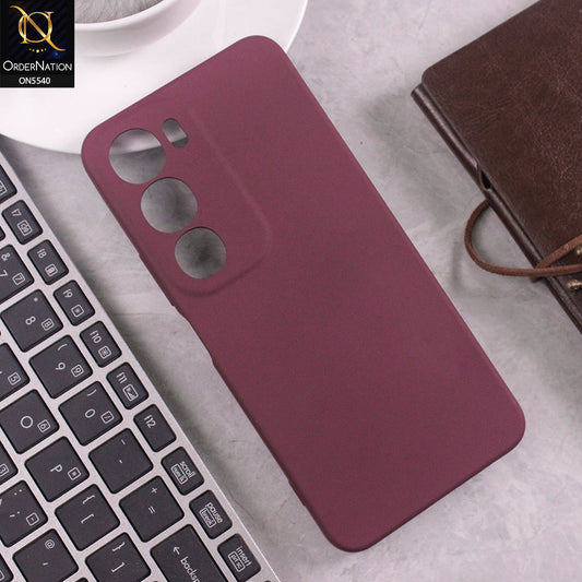 Vivo Y19s Pro Cover - Maroon -  New Premium High Quality Matte Sillica Gel Soft Case
