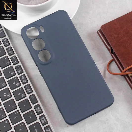 Vivo Y300 Cover - Blue - New Premium High Quality Matte Sillica Gel Soft Case