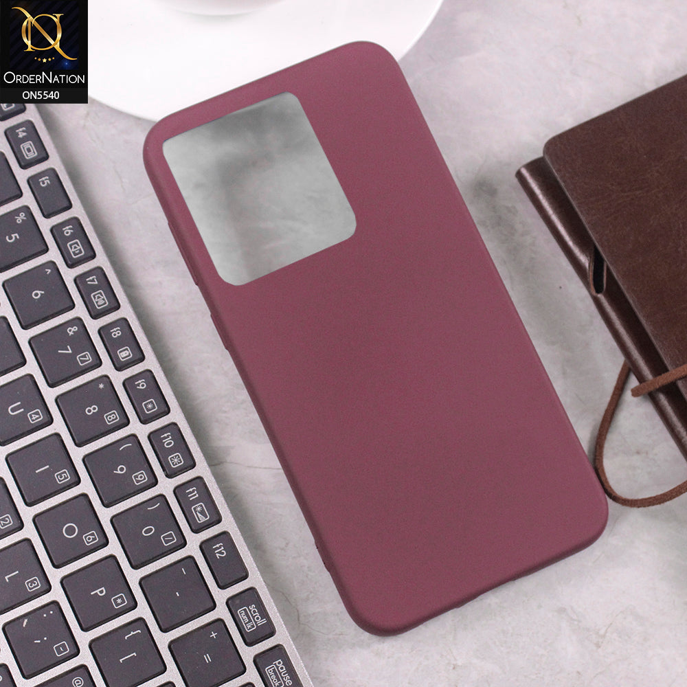 Vivo Y36 5G Cover - Maroon -  New Premium High Quality Matte Sillica Gel Soft Case