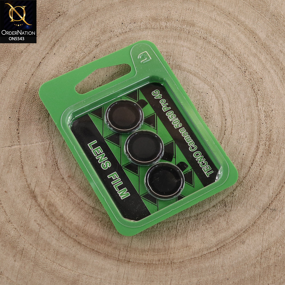 Tecno Camon 50 4G Cover  - Black - Lens Film Anti Scratch Protective Camera Lens Protector