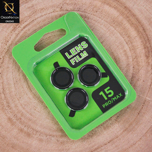 iPhone 15 Pro Camera Protector - Black - Lens Film Anti Scratch Protective Camera Lens Protector
