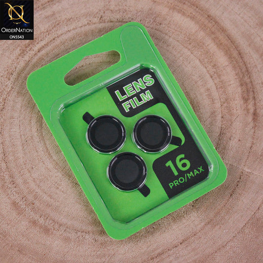 iPhone 16 Pro Max Camera Protector - Black - Lens Film Anti Scratch Protective Camera Lens Protector