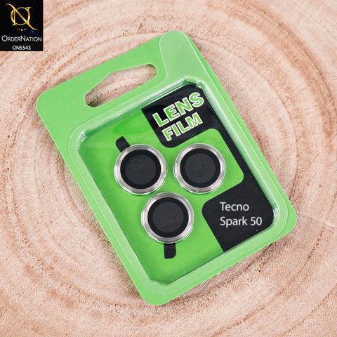 Tecno Spark 50 Camera Protector - Silver - Lens Film Anti Scratch Protective Camera Lens Protector