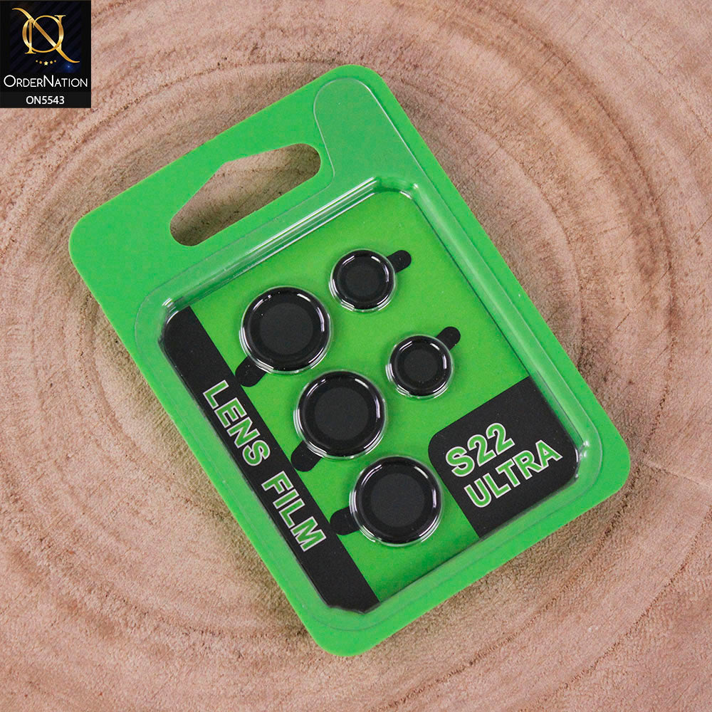 Samsung Galaxy S22 Ultra 5G Camera Protector - Black - Lens Film Anti Scratch Protective Camera Lens Protector