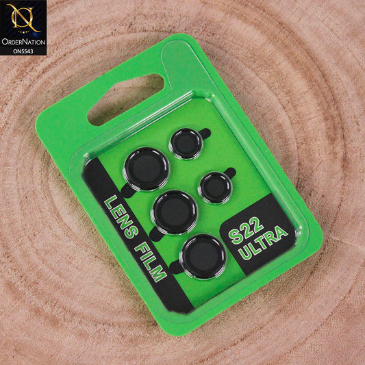 Samsung Galaxy S22 Ultra 5G Camera Protector - Black - Lens Film Anti Scratch Protective Camera Lens Protector