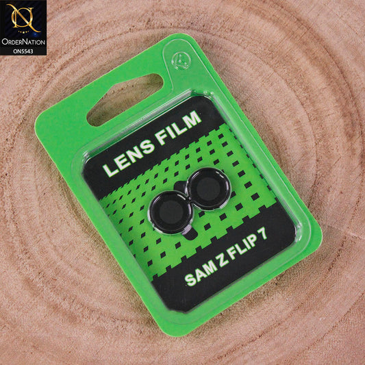 Samsung Galaxy Z Flip 7 Camera Protector - Black - Lens Film Anti Scratch Protective Camera Lens Protector