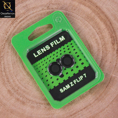 Samsung Galaxy Z Flip 7 Camera Protector - Black - Lens Film Anti Scratch Protective Camera Lens Protector