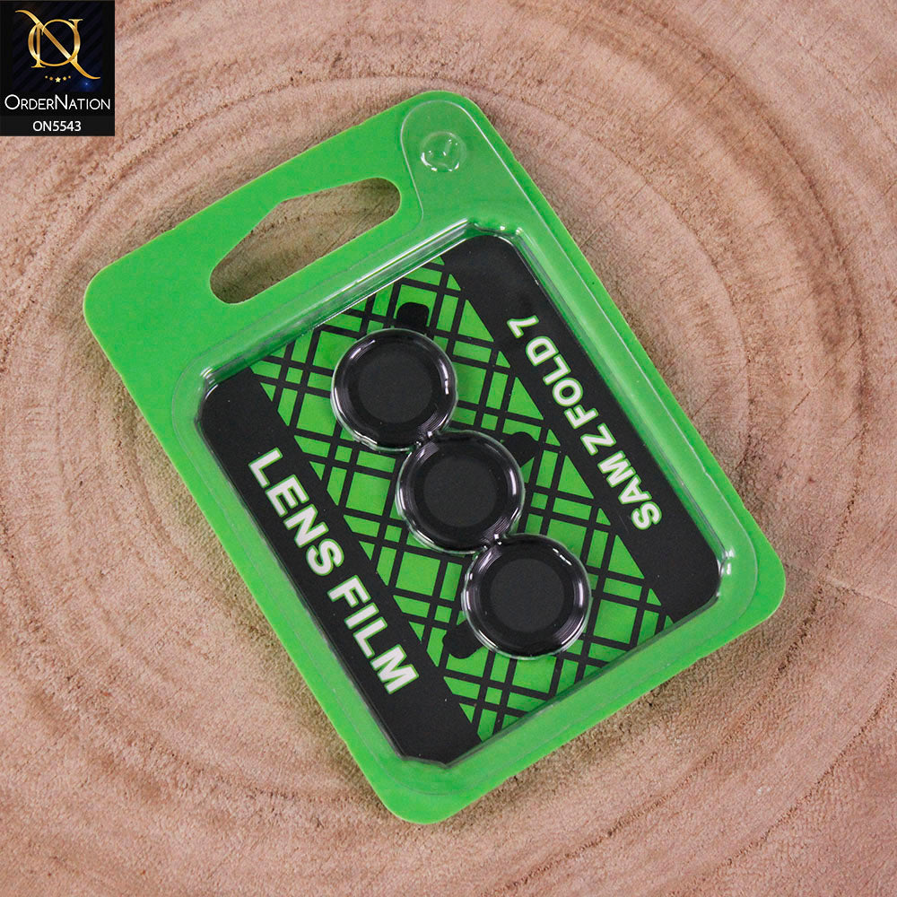 Samsung Galaxy Z Fold 7 Camera Protector - Black - Lens Film Anti Scratch Protective Camera Lens Protector