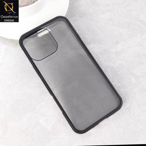iPhone 16 Pro Max  Cover - Black - Luxury HQ Privacy Magnetic Matel Frame Dual Side Tempered Glass Case
