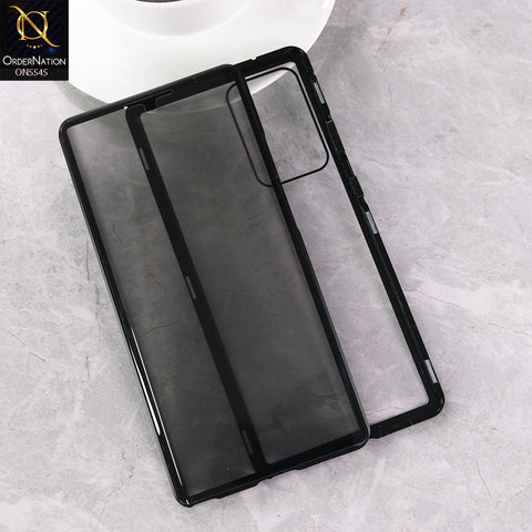 Samsung Galaxy Note 20 Ultra Cover - Black - Luxury HQ Privacy Magnetic Matel Frame Dual Side Tempered Glass Case