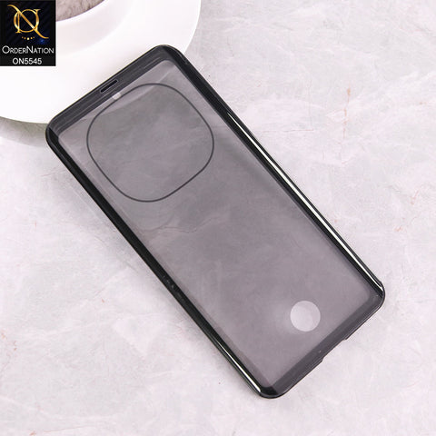Xiaomi Redmi Note 14 Pro 4G  Cover - Black - Luxury HQ Privacy Magnetic Matel Frame Dual Side Tempered Glass Case