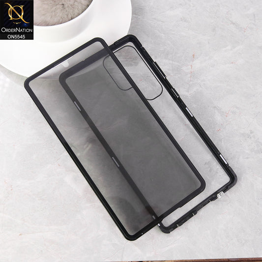 Samsung Galaxy S25 Ultra  Cover - Black - Luxury HQ Privacy Magnetic Matel Frame Dual Side Tempered Glass Case